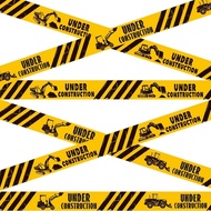 Nuanchu 2 Rolls 3'' x 98 Feet Under Construction Party Tape Decorations Construction Zone Tape Birth