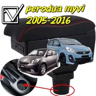 PERODUA MYVI 2006-2016 ARMREST ABS PU Leather Tempat Merehat Lengan Adjustable USB Charging Port CAR