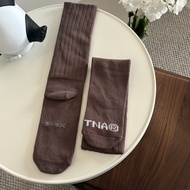 Tất Thể Thao Yoga Cotton Nguyên Chất Cho Nữ Tất Dài Thường Ngày Đa Năng Tất Dài Đến Đầu Gối 5 Đôi Tấ