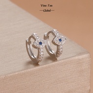 YY.Fashion Devils Eye Small Earrings Fashion Diamond All-Match Waterproof Shiny E027