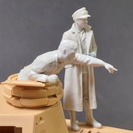 1/35 WWII Tank Soldier Set, 2 figure, Resin Model figure Soldier, WW2 Military themes, Unassembled a