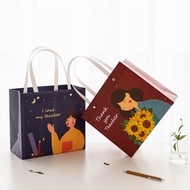 INS Teacher's Day Gift Bag To Teacher's Gift Packaging Bag Cartoon Children Portable Gift Bag High-End Exquisite Paper Bag