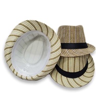 bluebluestudio【adult】 Bruno Mars Straw Beach Fedora Hat for unisex men and women