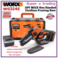 Original WORX WG324E PowerShare 20V MAX One Handed Cordless Pruning Saw 2.0Ah Battery/chain saw