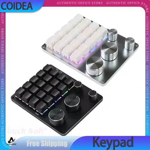 Coidea Keypad Macropad With Knob Doio Wired Mini Portable Keyboard Rgb Keypad Keyboard Macro Pad Pro
