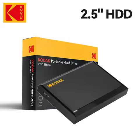 KODAK Portable HDD 1TB External Hard Disk Drive 5Gbps High Speed 120MB/s 2TB Portable Gaming HDD for