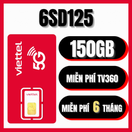 Sim 4G 5G Viettel Tặng 5GB Tốc Độ Cao Mỗi Ngày Dùng 6 Hoặc 12 Tháng Miễn Phí TV360. Không Gọi Không 