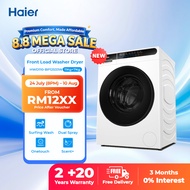 [FREE SHIPPING / READY STOCK] Haier 2-in-1 Front Load Inverter Washer Dryer (11kg + 7kg) /Mesin Basu