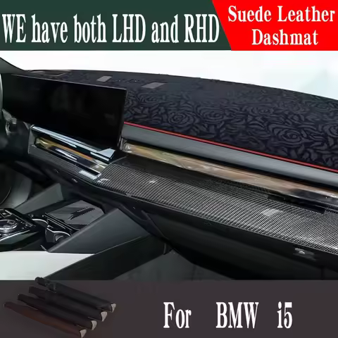 For 2024-2027 BMW i5 Accessories Leather Dashmat Dash Mat Pad Dashboard Cover Protector Carpet