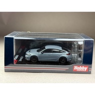 Honda Civic Type R FL5 W/ Engine Display Sonic Gray Pearl HJ641063GM Scale 1:64 Hobby Japan Brand