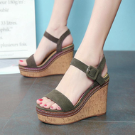 Women Wedges Shoes Casual Ladies Girl Sandals Slipper High Heel Summer Thick-soled Fashion Non-slip 