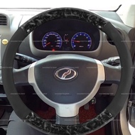 AMAZING PERODUA MYVI EZI 2005-2010 CAR FORGED CARBON STEERING WHEEL COVER LEATHER STEERING COVER ACC