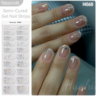Glitter Semi Cured Gel Nail Stickers Sparkly Shiny UV Gel Nail Sticker Long-Lasting Solid Nail Wrap 