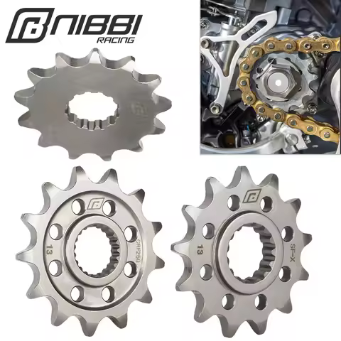 NIBBI Motorcycle 520 Chain Sprocket 13T Teeth Front Sprocket For KTM Honda CRF250 Yamaha Pit Dirt Bi