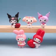 Sanrio Figures Collectibles My Melody Kuromi Kawaii Anime Figure Cinnamoroll Doll Decorative Ornament Model Kids Christmas Gifts