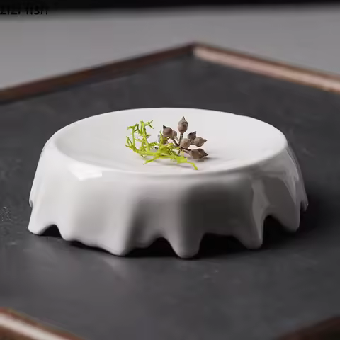 Restaurant Creative Irregular Heat Preservation Plate French Molecular Cooking Plate Dessert Dish We