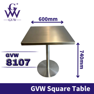GVW【Square Table】Meja Stainless Steel Working Table Meja Dapur Dining Table Set Meja Makan Stainless Steel Kitchen Table