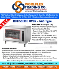 CHICKEN ROTISSERIE OVEN Worlflex Rotisserie Oven FMWTC-188 Direct Supplier