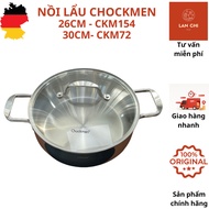 CHOCKMEN stainless steel hot pot 26cm, 30cm, stainless steel soup pot, induction cooker stainless st