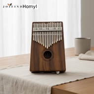 Homyl Easy to Learn Acacia Wood Kalimba Gift Set 17-Key Kalimba Portable Electric Thumb Piano Clear 