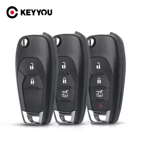 KEYYOU 1Pcs 2/3/4 Buttons Flip Car Key Shell Case For Chevrolet Cruze Trax LS Badge Spark Sonic Aveo