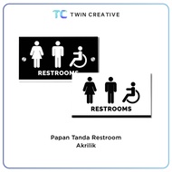 Acrylic Restroom Sign Acrylic Rest Area - Acrylic Rest Sign