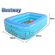 BESTWAY [🇲🇾READY STOCK🇲🇾] INFLATABLE POOL LARGE (305CM X 180CM X 60CM)