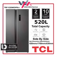 TCL 520L Side-by-side 2-Door Refrigerator (TRF-520WEXPA+) Peti Sejuk/Fridge/冰箱