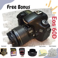 Bekas! Kamera Canon 60D + Lensa 18-55 + Memori 16 Gb + Tas Bagus +