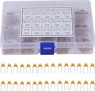 450PCS 15Value 10pf-100nf Ceramic Capacitor Assortment Kit with Box, 5.8mm Pin Spacing 50V DIP Monol