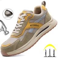 Ready Stock Steel Toe Safety Shoes Men Women Work Boots Breathable Anti-Smash Men Work Shoes Footwea