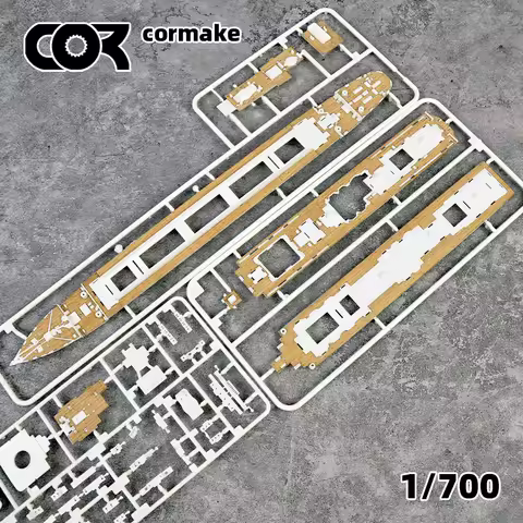 Model Upgrade Parts Laser Cut Wooden Deck Sheet with Self-Adhesive Anchor Chain for 05210 Revell R.M