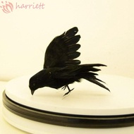 HARRIETT Fake Crow Durable Artificial Fake Bird Deter Decorative Seasonal Crow Statue