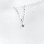 倫敦藍托帕石925純銀兔子項鍊