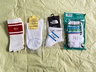 包平郵 Family mart The north face TNF 易襯 運動襪 必備 間條 長襪 小白襪Fuji rock limited edition white color Sports line Socks 白襪 英文字母 圖案 23-25cm 女裝襪