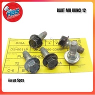 5pcs 12 flap bolts m8x20 cap STEEL MOTORCYCLE CAR STEP RACK BOLTOriginal Jh1