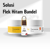 HN SKINCARE DAY CREAM AHA + GLOWING CREAM FLEK HITAM DI WAJAH +SERUM VIT C