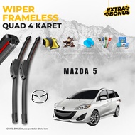 Mazda 5 Quad Car Windshield Wiper Free 5 Bonus