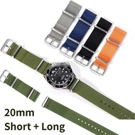 Premium Military Strap 20mm Nylon Watch Band for Seiko Sport Fabric Bracelet Men Canvas Watchband for Samsung Galaxy Watch Army Sport Fabric Belt