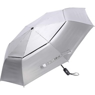 G4Free UPF 50+ UV Protection Travel Umbrella 42/46 Inch Windproof Silver Coating Sun Blocking Umbrel