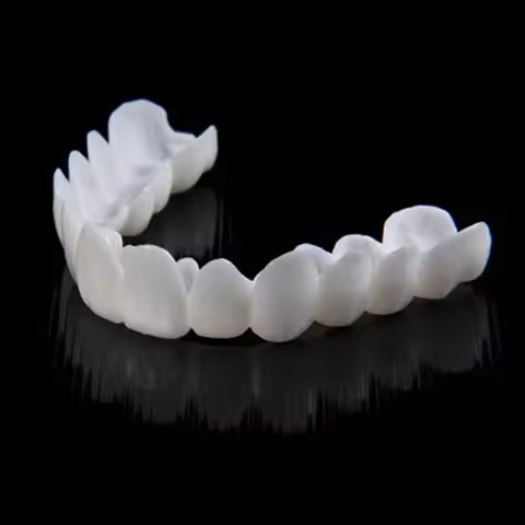 Comfort Fit Snap On Smile Veneers, Flexible Upper False Teeth Cover, Instant Whitening Perfect Smile