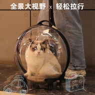 Cat Bag Portable Dog Trolley Case Transparent Space Capsule Cat Cage Cat Luggage Pet Travel Cart