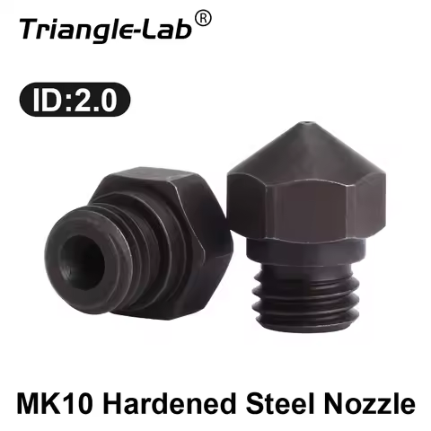 Trianglelab MK10 Hardened steel Nozzle ID:2.0 Micro Swiss Hotend M7 Thread Wanhao FlashForge Qidi Te