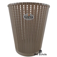Uniglobal Round Plastic Small Trash Waste Basket Trash Bin Space Saver