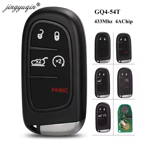 jingyuqin KeylessGo 433Mhz Hitag-AES 4A Chip 2/3/4/5 BTN Remote Smart Key for Jeep Cherokee Durango