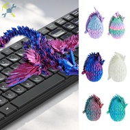 3D Printed Dragon with Dragon Egg Flexible Articulated Dragon Toys Colorful 3D Printed Dragon Orname