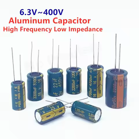 10V 16V 25V 35V 50V 400V High Frequency Low ESR Aluminum Capacitor 100UF 220UF 330UF 470UF 680UF 100
