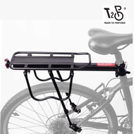 T2P Food Delivery Bicycle Rack Side Quick Release Option Rear Rack For Bicycle Adjustable Bike Luggage Cargo Rack