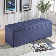 Fabric Linen Storage Bench Ottoman Storage Stool Foldable Bench Storage Organizer