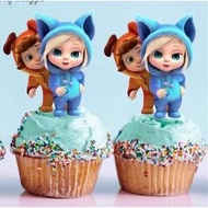 ✄ ♻ ▵ ♞Dave and Ava theme cake topper